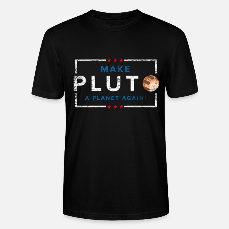 Planet Pluto - Stanley/Stella Unisex Bio-T-Shirt CRAFTER - Schwarz
