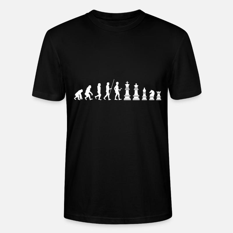 Évolution des échecs - T-shirt bio CRAFTER Stanley Stella Unisexe - noir