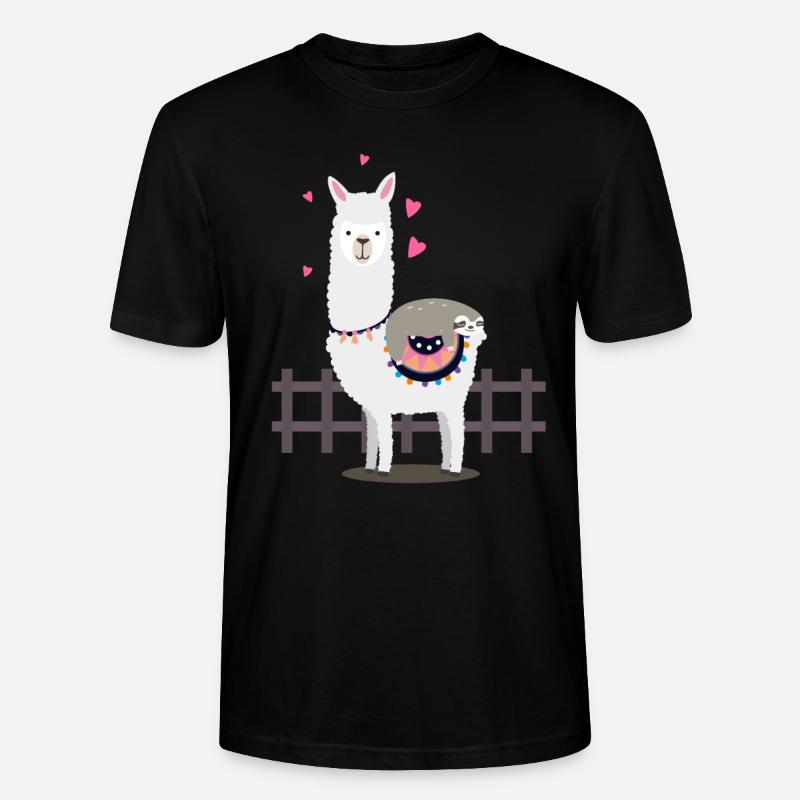 Lama Sloth - T-shirt bio CRAFTER Stanley Stella Unisexe - noir