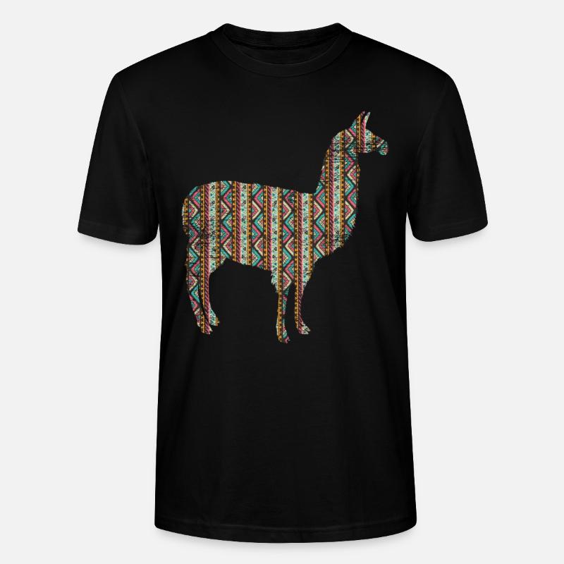 Lama - Stanley/Stella Unisex Bio-T-Shirt CRAFTER - Schwarz