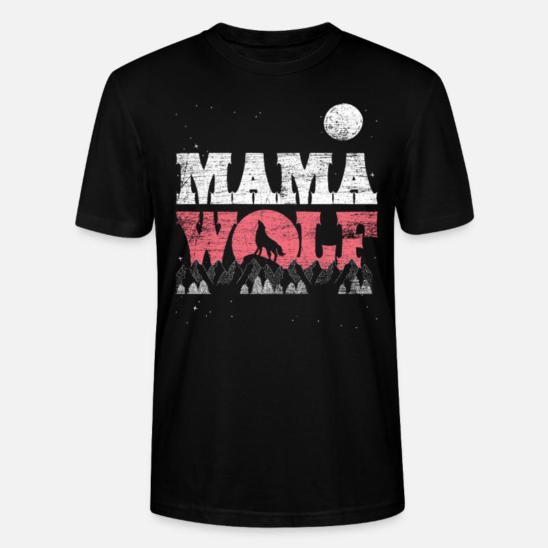 Wolf Mama - T-shirt bio CRAFTER Stanley Stella Unisexe - noir