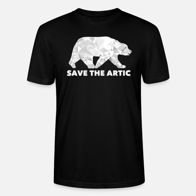 Climate change polar bear - Stanley/Stella CRAFTER Unisex Organic T-Shirt - black