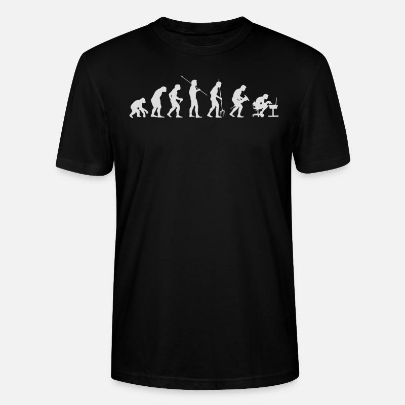 Computer Scientist Evolution - Stanley/Stella CRAFTER Unisex Organic T-Shirt - black