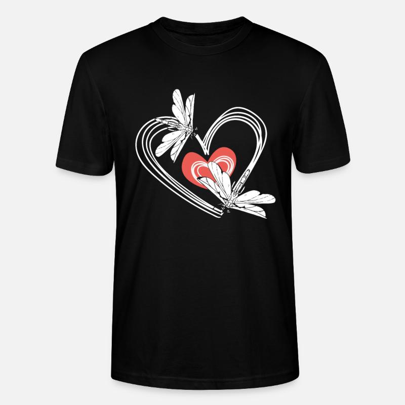 Amour libellule - T-shirt bio CRAFTER Stanley Stella Unisexe - noir