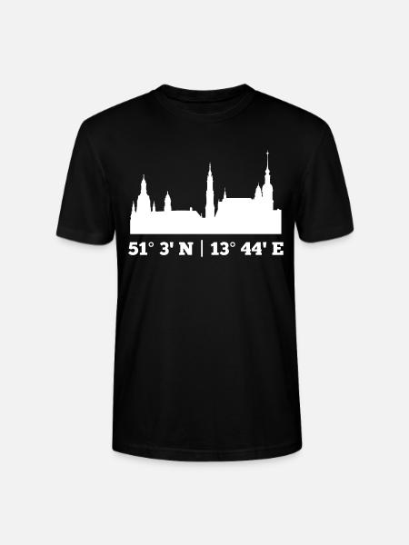 Skyline de Dresde - T-shirt bio CRAFTER Stanley Stella Unisexe - noir