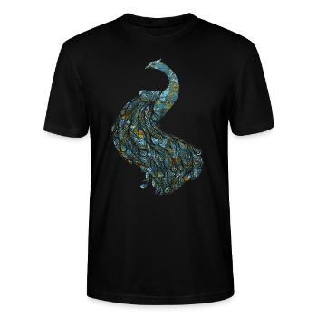 Peacock pet - Stanley/Stella CRAFTER Unisex Organic T-Shirt - black - Front - Alina (178cm) & Michal (187cm)