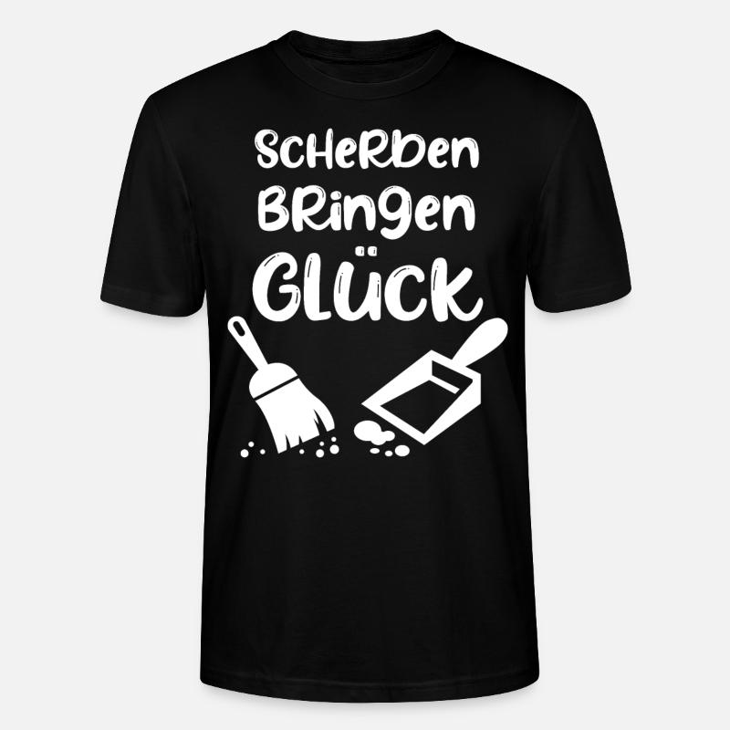 Polterabend Spruch Geschenk - Stanley/Stella Unisex Bio-T-Shirt CRAFTER - Schwarz