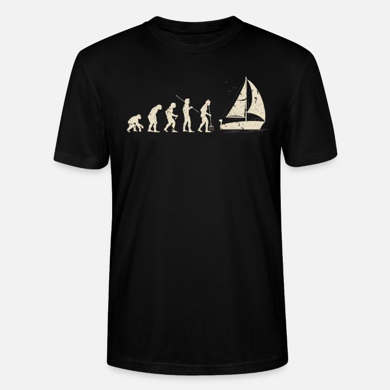 Sailing Evolution - Stanley/Stella CRAFTER Unisex Organic T-Shirt - black