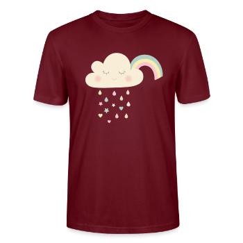 Cloud - Stanley/Stella CRAFTER Unisex Organic T-Shirt - burgundy - Front - Alina (178cm) & Michal (187cm)