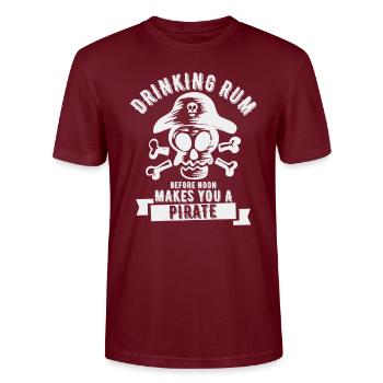 Rhum - T-shirt bio CRAFTER Stanley Stella Unisexe - bordeaux - Devant - Alina (178cm) & Michal (187cm)