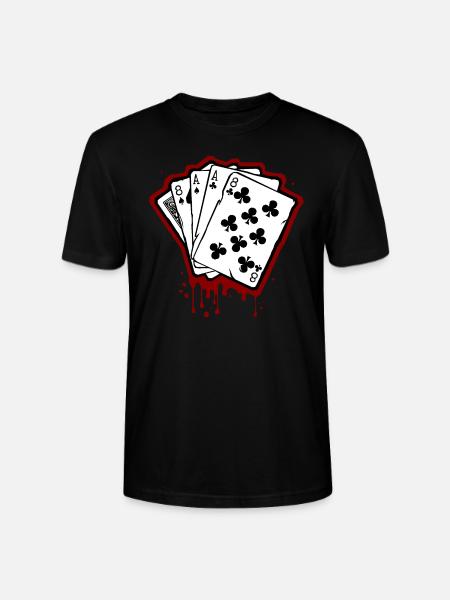 dead man's hand - Stanley/Stella CRAFTER Unisex Organic T-Shirt - black