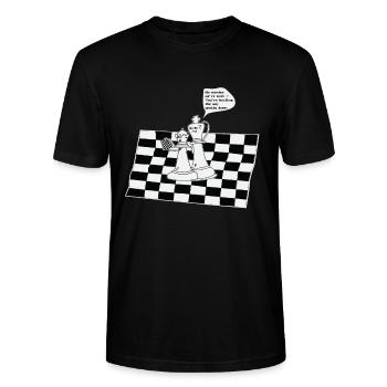 Schachfiguren Lustig - Stanley/Stella Unisex Bio-T-Shirt CRAFTER - Schwarz - Vorne - Alina (178cm) & Michal (187cm)