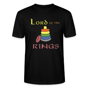 Bébé seigneur anneaux parents mère père enfant cadeau - T-shirt bio CRAFTER Stanley Stella Unisexe - noir - Devant - Alina (178cm) & Michal (187cm)
