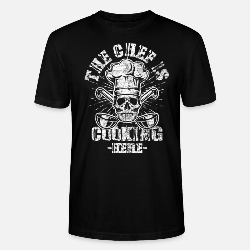 cuisinier - T-shirt bio CRAFTER Stanley Stella Unisexe - noir