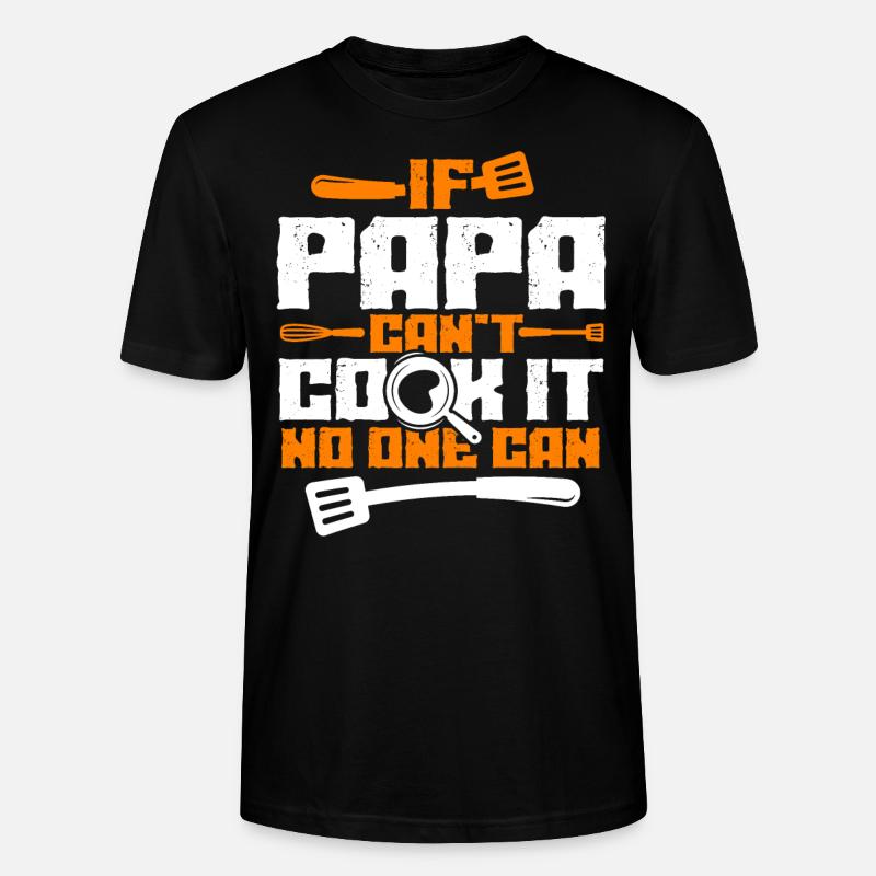 Cuisinier papa - T-shirt bio CRAFTER Stanley Stella Unisexe - noir