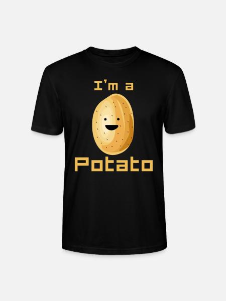 I am a potato - Stanley/Stella CRAFTER Unisex Organic T-Shirt - black