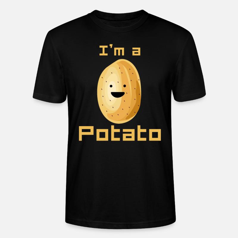 Ich bin eine Kartoffel - Stanley/Stella Unisex Bio-T-Shirt CRAFTER - Schwarz