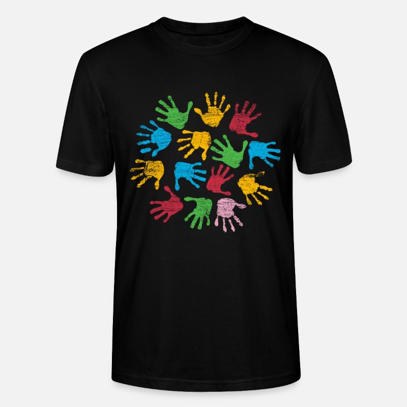Kindergarten Farben - Stanley/Stella Unisex Bio-T-Shirt CRAFTER - Schwarz