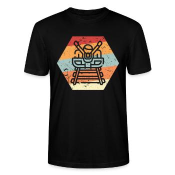 Achterbahn Freizeitpark - Stanley/Stella Unisex Bio-T-Shirt CRAFTER - Schwarz - Vorne - Alina (178cm) & Michal (187cm)