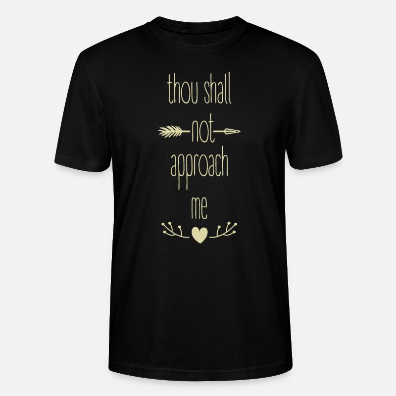 mich nicht ansprechen - Stanley/Stella Unisex Bio-T-Shirt CRAFTER - Schwarz