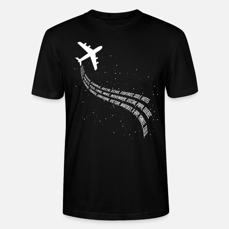 Avion pilote Globe - T-shirt bio CRAFTER Stanley Stella Unisexe - noir