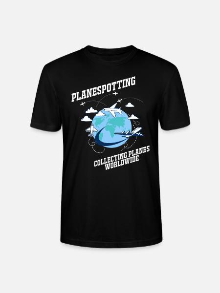 Planespotting - Stanley/Stella CRAFTER Unisex Organic T-Shirt - black