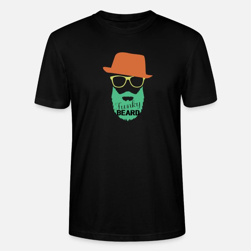 Hipster Bart, Geschenk, Geschenkidee - Stanley/Stella Unisex Bio-T-Shirt CRAFTER - Schwarz