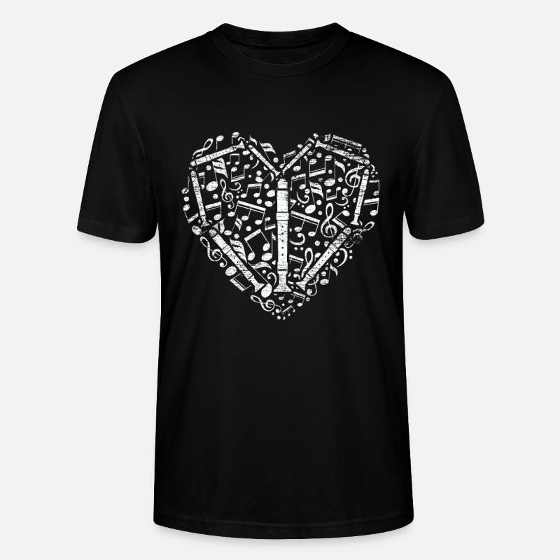 flûte - T-shirt bio CRAFTER Stanley Stella Unisexe - noir