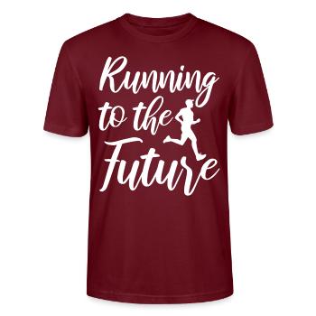 Running - Stanley/Stella CRAFTER Unisex Organic T-Shirt - burgundy - Front - Alina (178cm) & Michal (187cm)