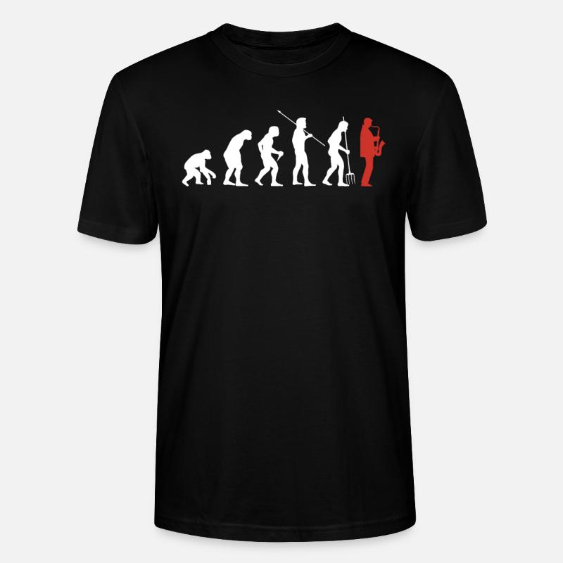 Evolution Saxophone - T-shirt bio CRAFTER Stanley Stella Unisexe - noir