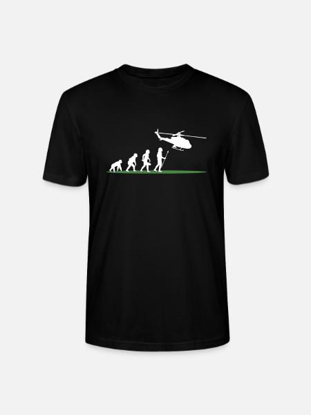 Hubschrauber Hubschrauber Hubschrauberlandeplatz - Stanley/Stella Unisex Bio-T-Shirt CRAFTER - Schwarz