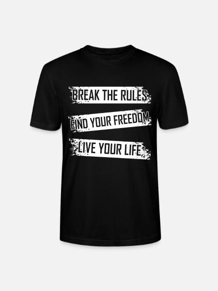 freedom - Stanley/Stella CRAFTER Unisex Organic T-Shirt - black