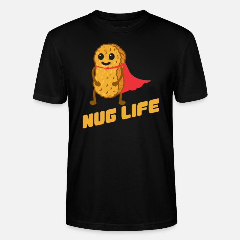 Chicken Nugget Frittierte Hähnchenstückchen - Stanley/Stella Unisex Bio-T-Shirt CRAFTER - Schwarz