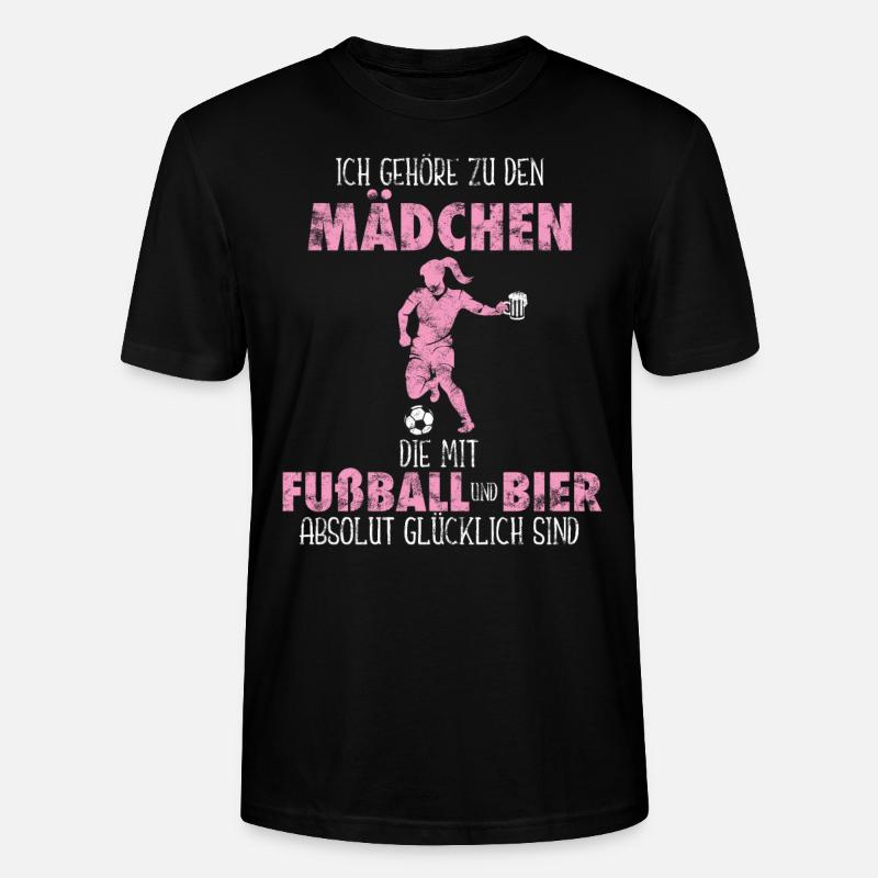 Fußball Mädchen Geschenkidee - Stanley/Stella Unisex Bio-T-Shirt CRAFTER - Schwarz