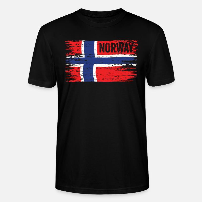 Drapeau norvégien - T-shirt bio CRAFTER Stanley Stella Unisexe - noir