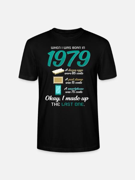 Born in 1979 - Stanley/Stella CRAFTER Unisex Organic T-Shirt - black