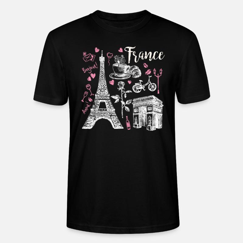 Frankreich Paris - Stanley/Stella Unisex Bio-T-Shirt CRAFTER - Schwarz
