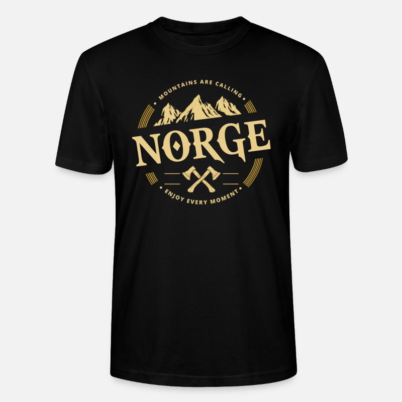 norwegen - Stanley/Stella Unisex Bio-T-Shirt CRAFTER - Schwarz