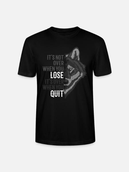Wolf - Success Motivation Sayings - Stanley/Stella CRAFTER Unisex Organic T-Shirt - black