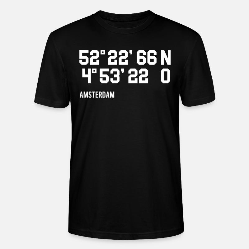 Amsterdam coordonnées - T-shirt bio CRAFTER Stanley Stella Unisexe - noir