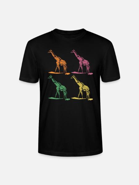 Giraffe giraffes - Stanley/Stella CRAFTER Unisex Organic T-Shirt - black