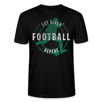 Football Football Soccer Idée cadeau - T-shirt bio CRAFTER Stanley Stella Unisexe - noir - Devant - Alina (178cm) & Michal (187cm)