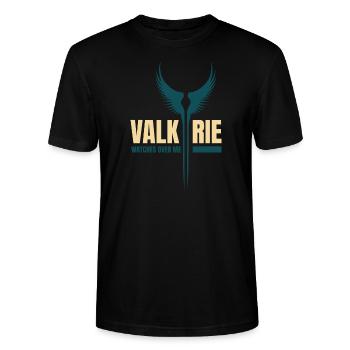Wikinger Walküre - Stanley/Stella Unisex Bio-T-Shirt CRAFTER - Schwarz - Vorne - Alina (178cm) & Michal (187cm)