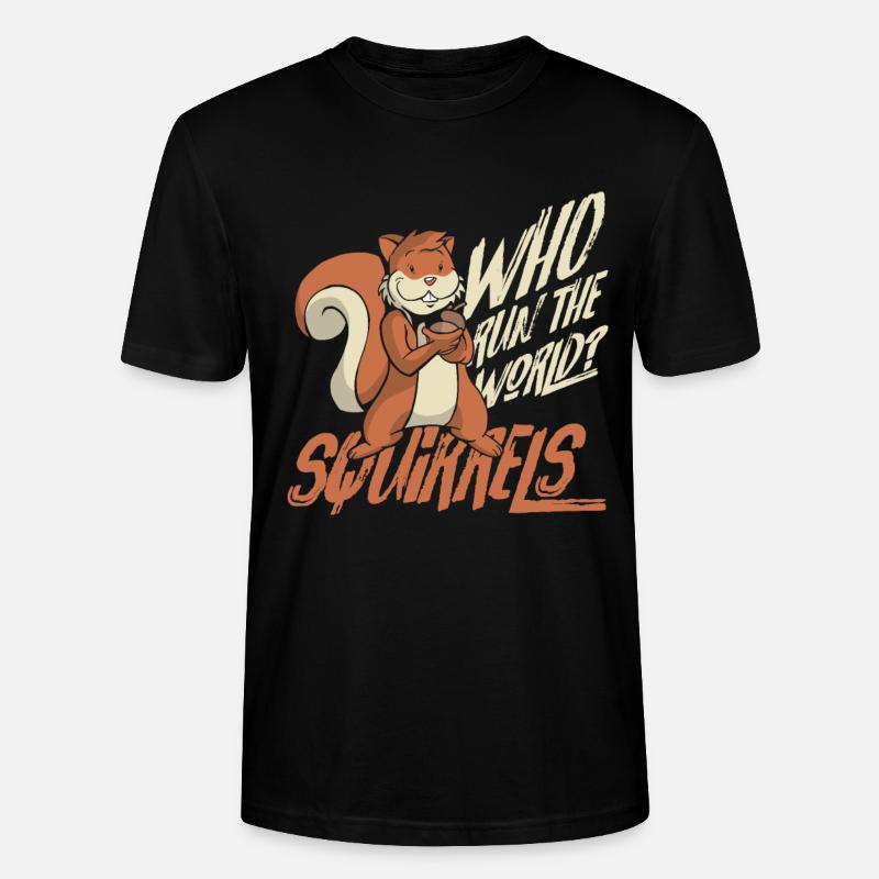 Eichhörnchen Tiere - Stanley/Stella Unisex Bio-T-Shirt CRAFTER - Schwarz