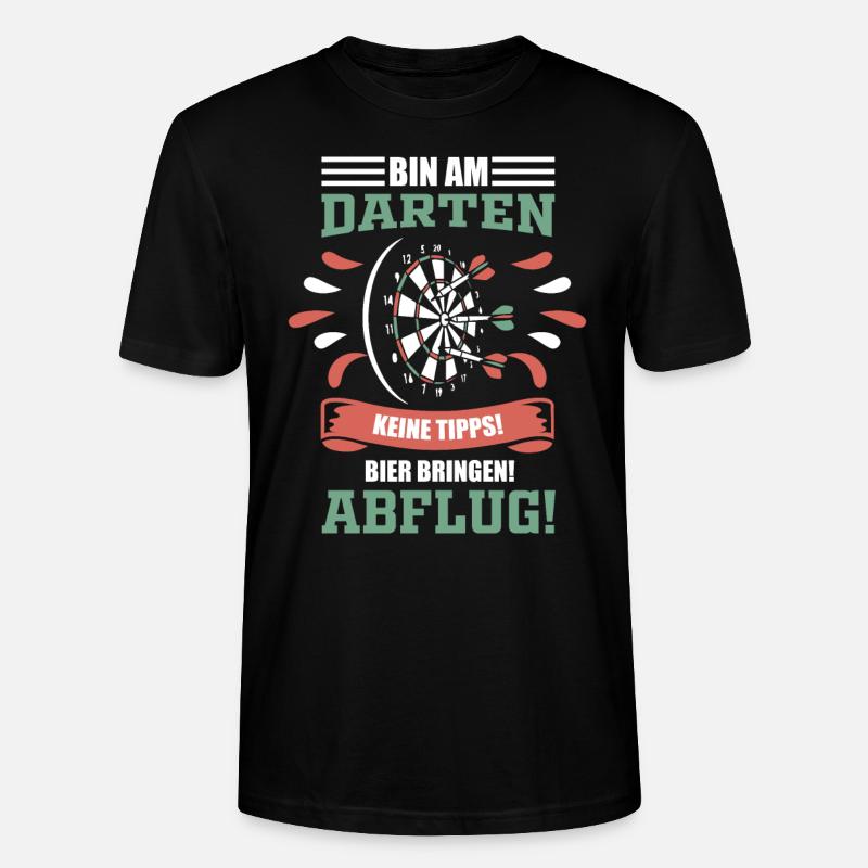 Dart Darts Darten Spruch - Stanley/Stella Unisex Bio-T-Shirt CRAFTER - Schwarz