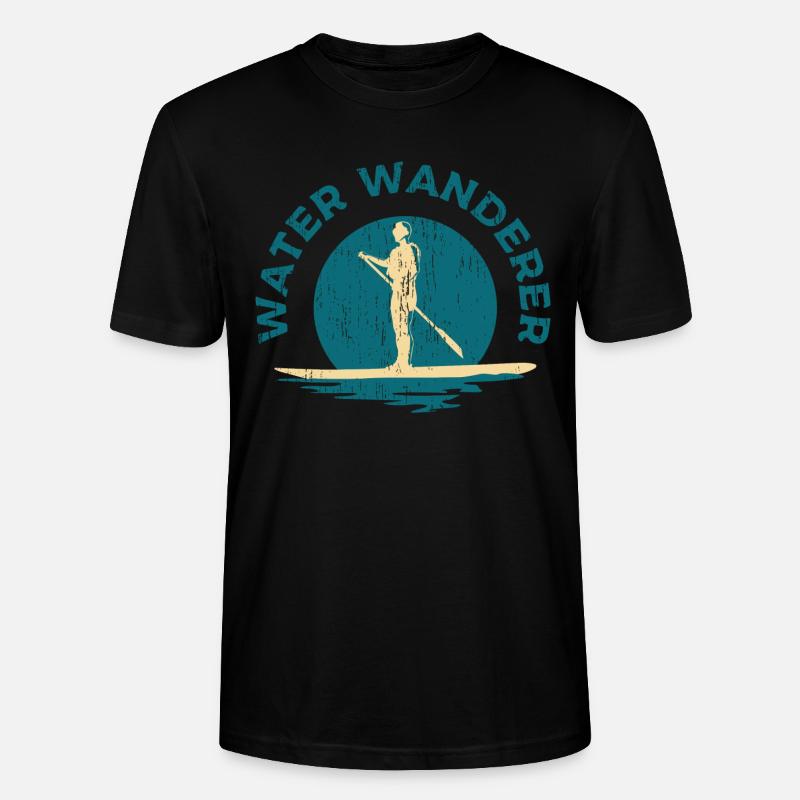 Paddle Board Wasser Geschenk - Stanley/Stella Unisex Bio-T-Shirt CRAFTER - Schwarz
