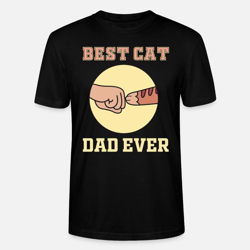 Cadeau papa chat chats - T-shirt bio CRAFTER Stanley Stella Unisexe - noir