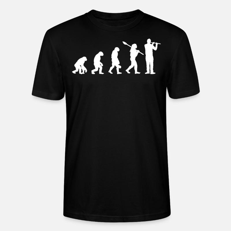 Evolution Flute Shirt - Stanley/Stella Unisex Bio-T-Shirt CRAFTER - Schwarz