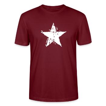 stern - Stanley/Stella Unisex Bio-T-Shirt CRAFTER - Burgunderrot - Vorne - Alina (178cm) & Michal (187cm)