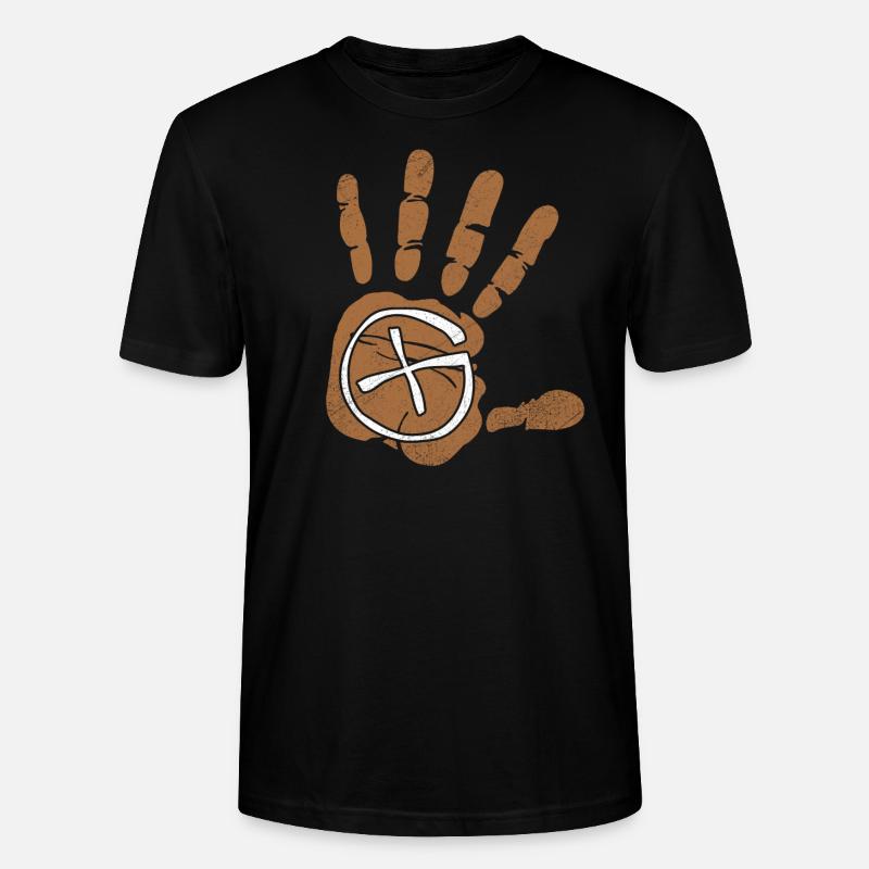 Geocaching Hand - Stanley/Stella Unisex Bio-T-Shirt CRAFTER - Schwarz